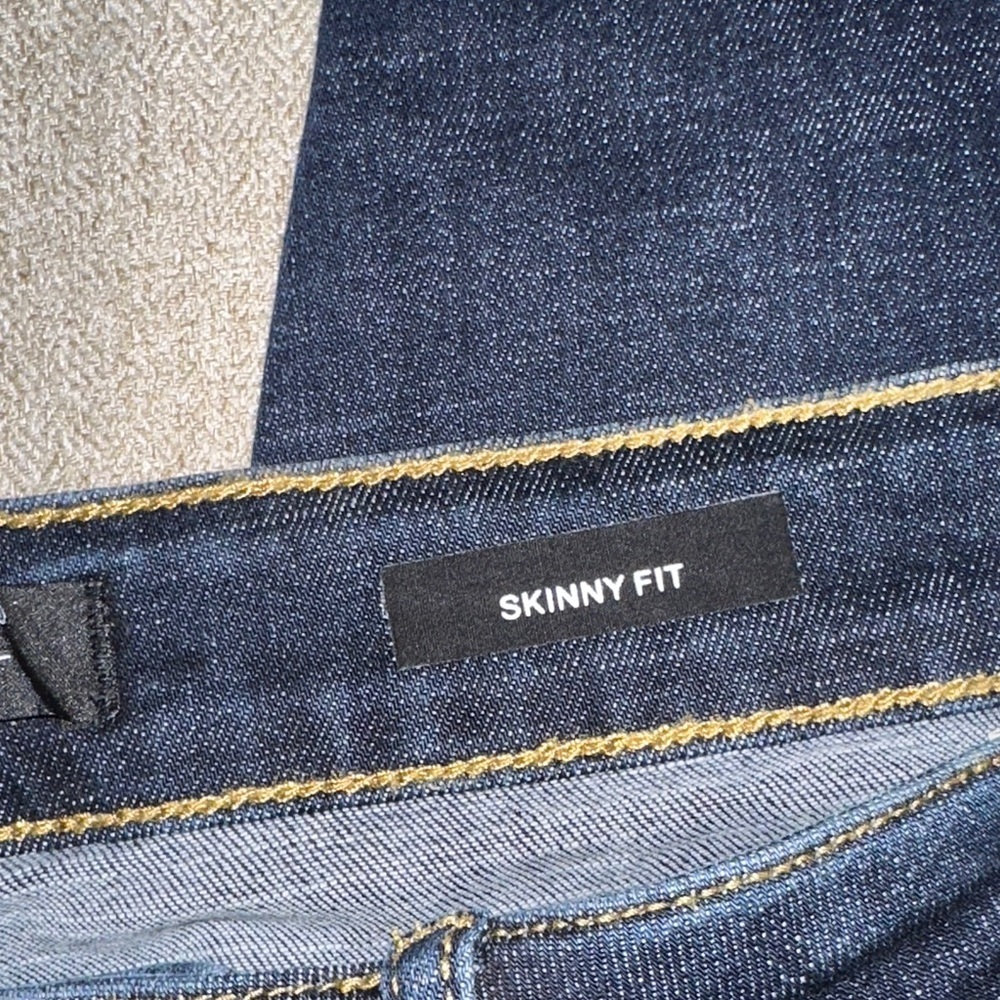 Judy Blue Dark Indigo Skinny Jeans -High Rise Raw Hem - Picture 5 of 7